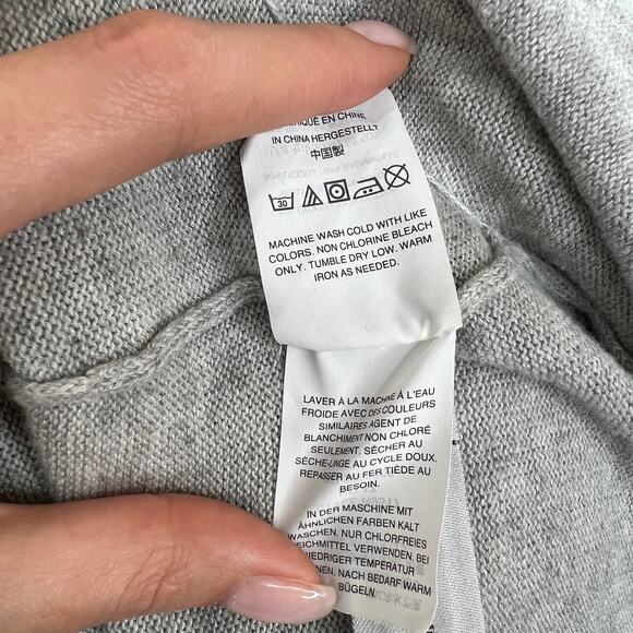 J.Crew Light Gray Open Front Long Duster Cardigan Sweater Pockets LS Size XXS - Picture 9 of 12